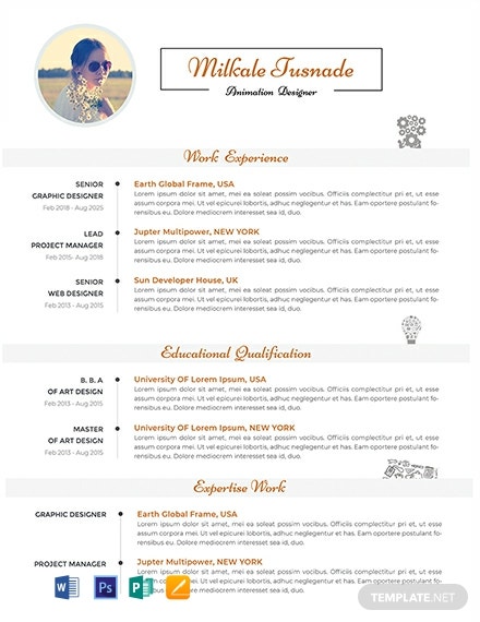 resume template with photo for mac